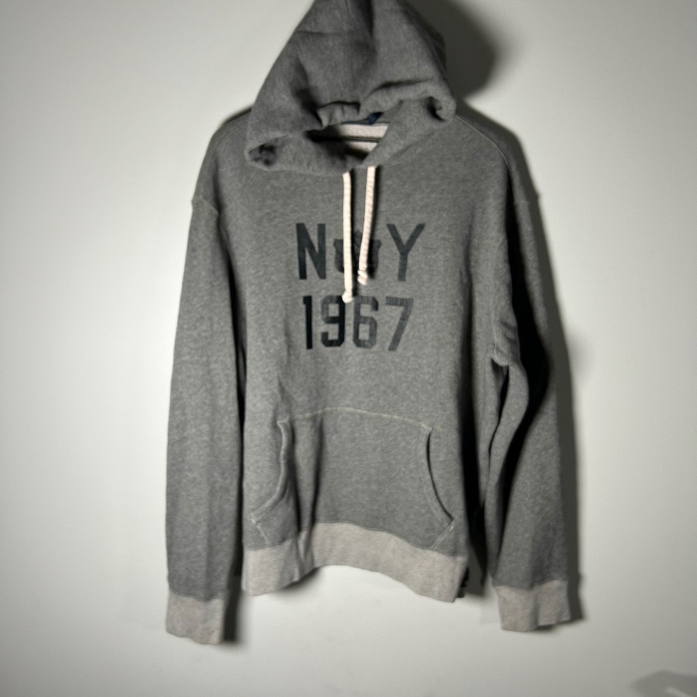 Polo Ralph Lauren Hoodie Mens XXL Gray NY 1967 Graphic Fleece Pullover Oversized
